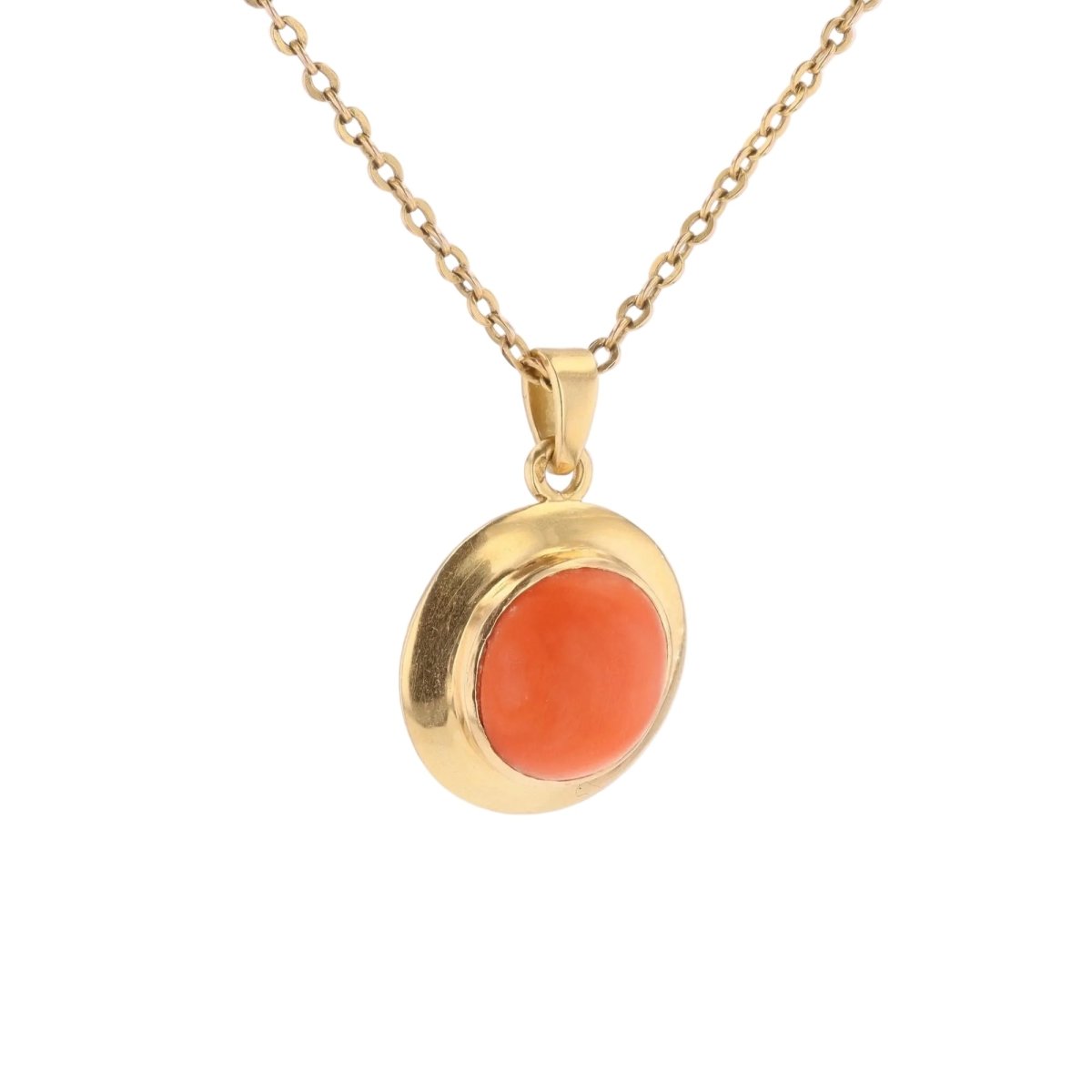 Pendentif en or jaune et corail - Castafiore