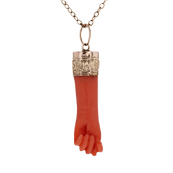 Pendentif en or jaune et corail - Castafiore