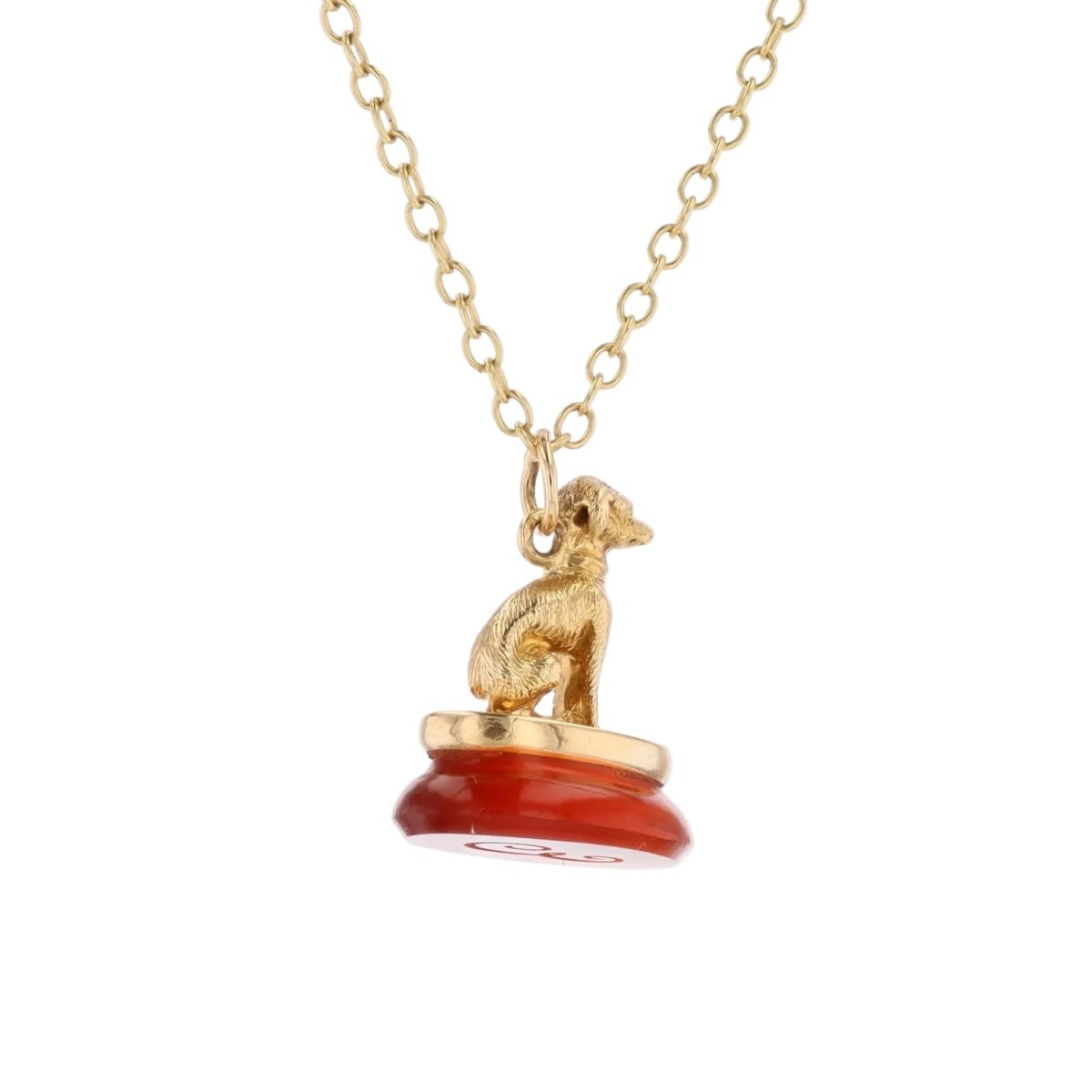 Pendentif en or jaune et cornaline - Castafiore
