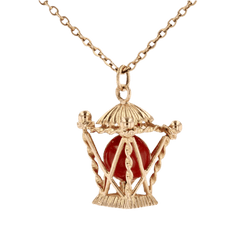 Pendentif en or jaune et cornaline - Castafiore