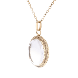 Pendentif en or jaune et cristal de roche - Castafiore