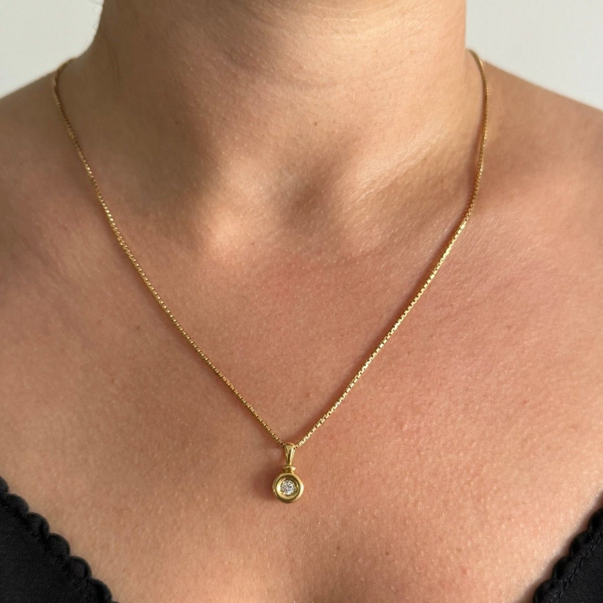 Pendentif en or jaune et diamant - Castafiore