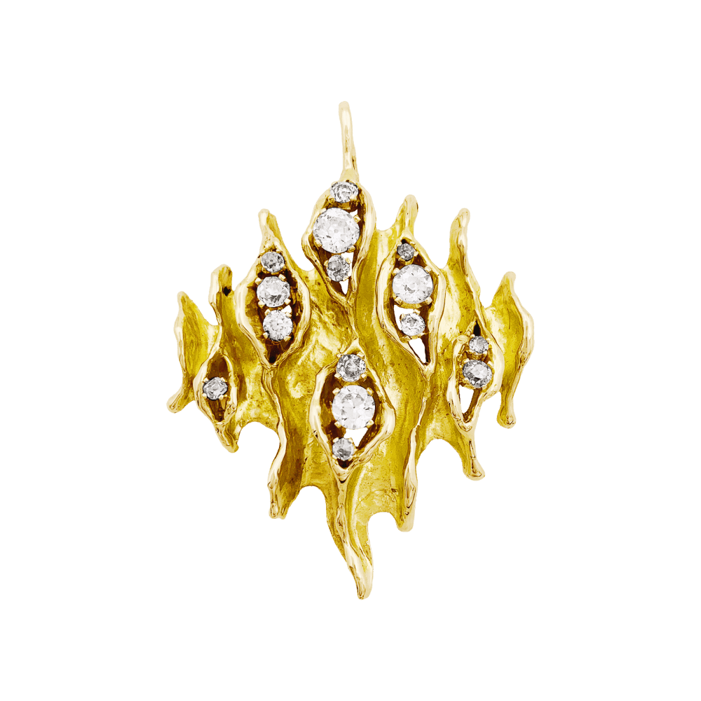Pendentif en or jaune et diamants - Castafiore