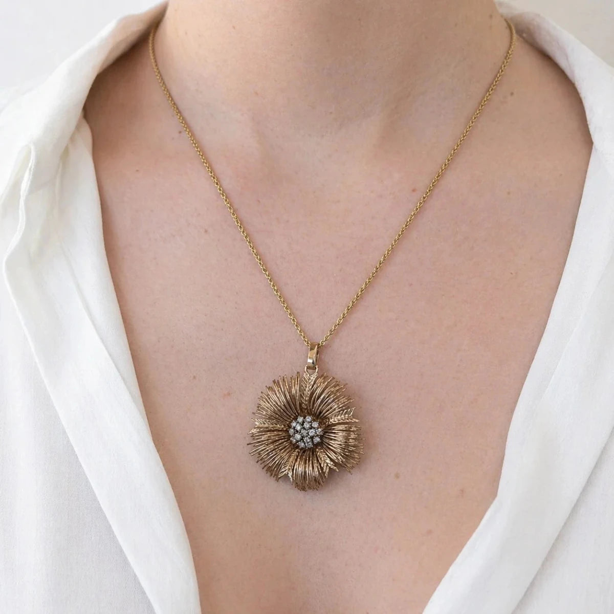Pendentif en or jaune et diamants - Castafiore
