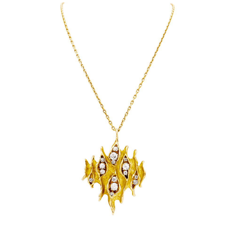 Pendentif en or jaune et diamants - Castafiore