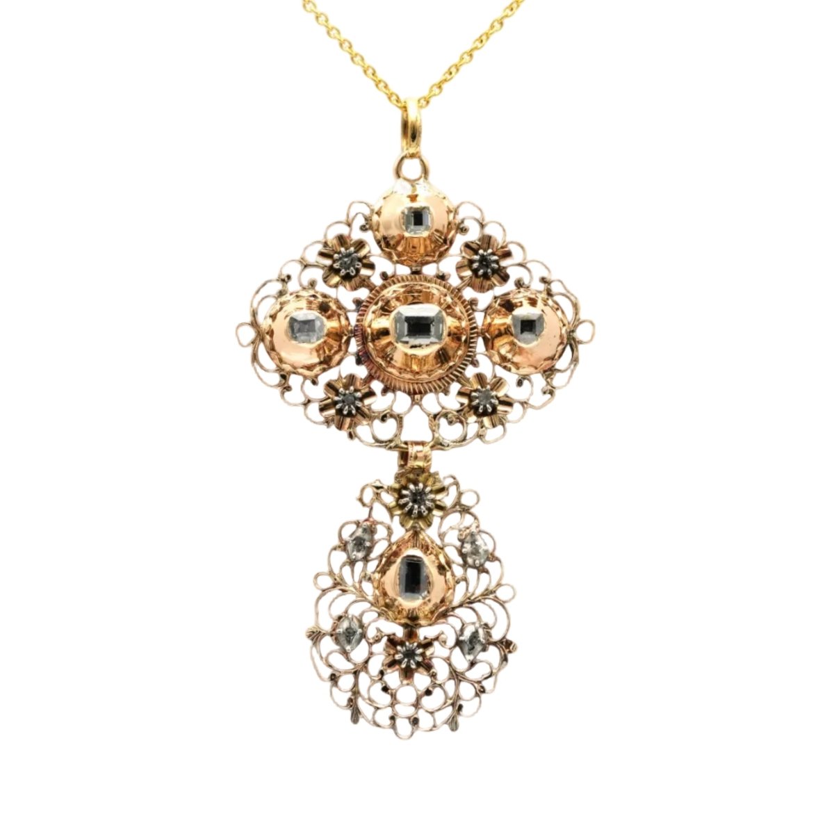 Pendentif en or jaune et diamants - Castafiore