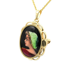 Pendentif en or jaune et émail - Castafiore