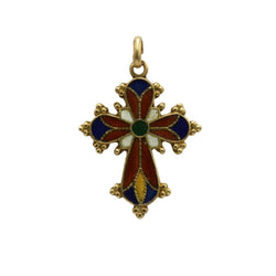 Pendentif en or jaune et émail - Castafiore