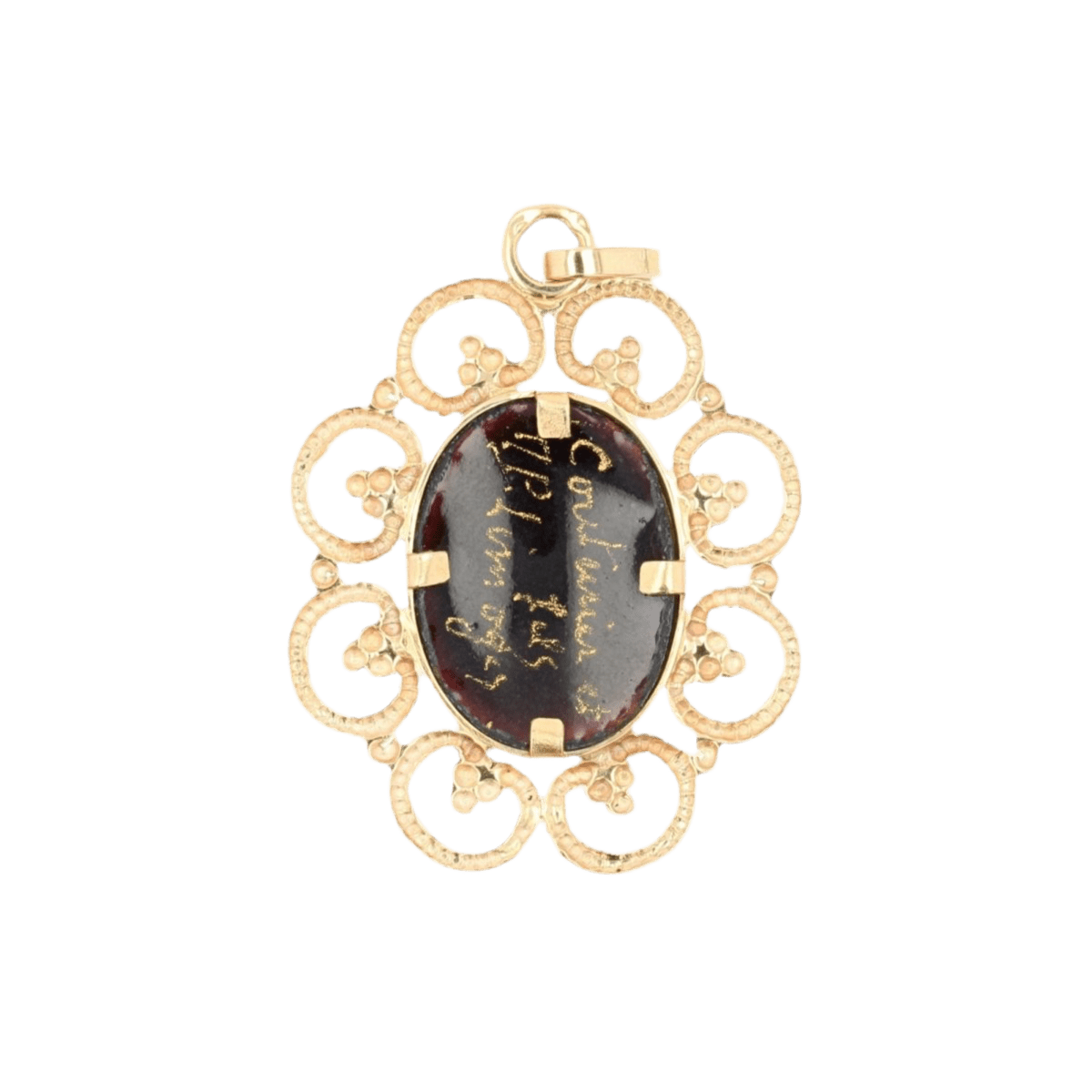 Pendentif en or jaune et émail - Castafiore