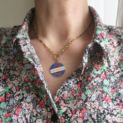 Pendentif en or jaune et émail - Castafiore