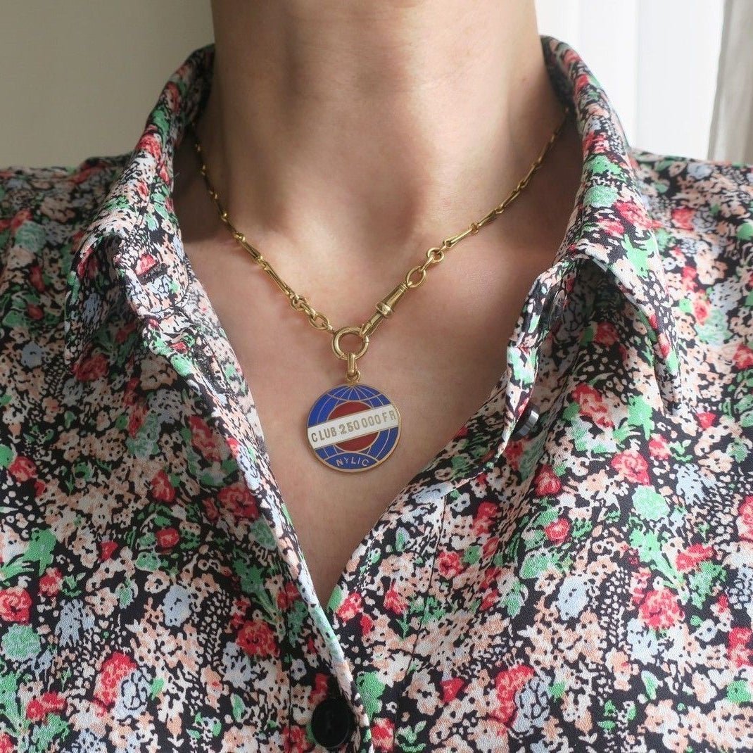 Pendentif en or jaune et émail - Castafiore