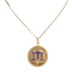 Pendentif en or jaune et émail - Castafiore