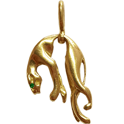 Pendentif en or jaune et émeraude - Castafiore