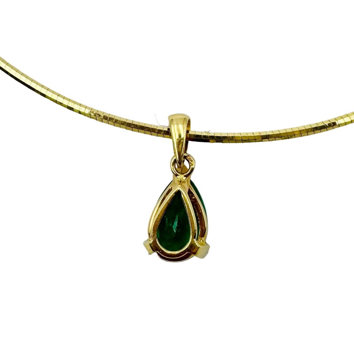 Pendentif en or jaune et émeraude - Castafiore