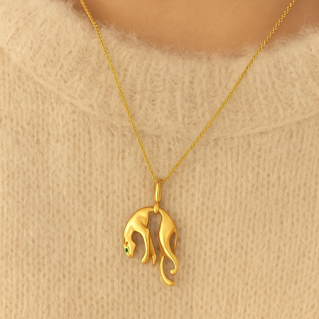 Pendentif en or jaune et émeraude - Castafiore