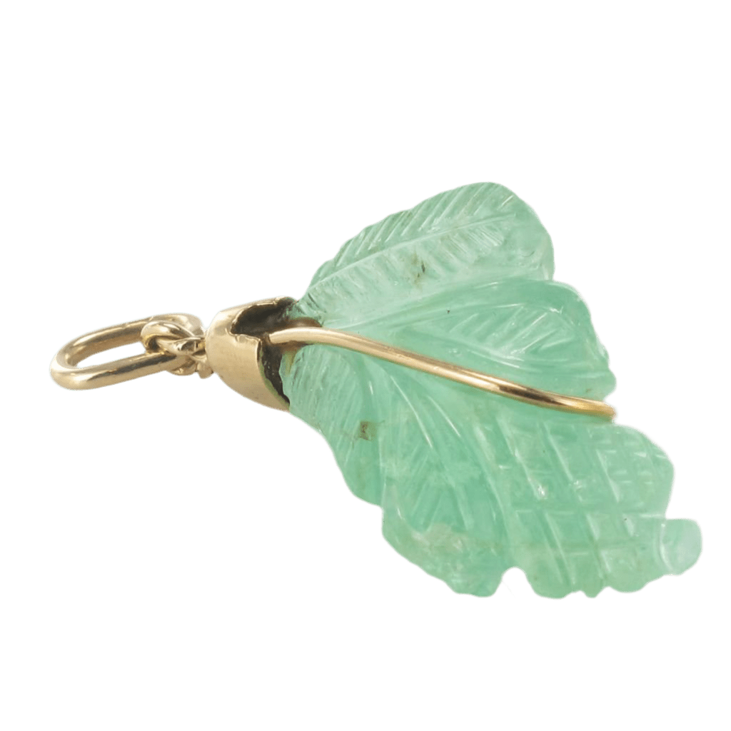 Pendentif en or jaune et émeraude - Castafiore