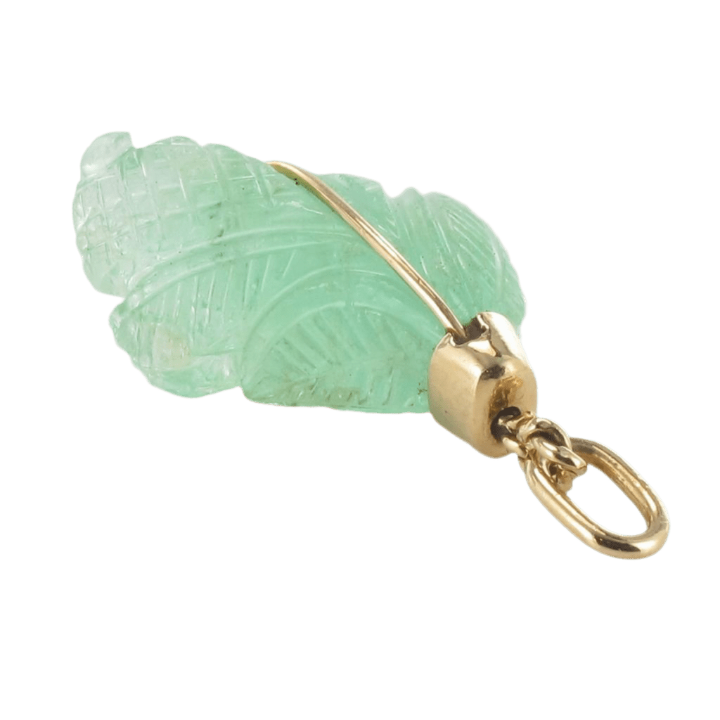 Pendentif en or jaune et émeraude - Castafiore