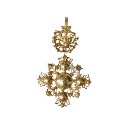 Pendentif en or jaune et émeraudes - Castafiore