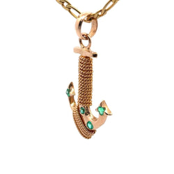 Pendentif en or jaune et émeraudes - Castafiore