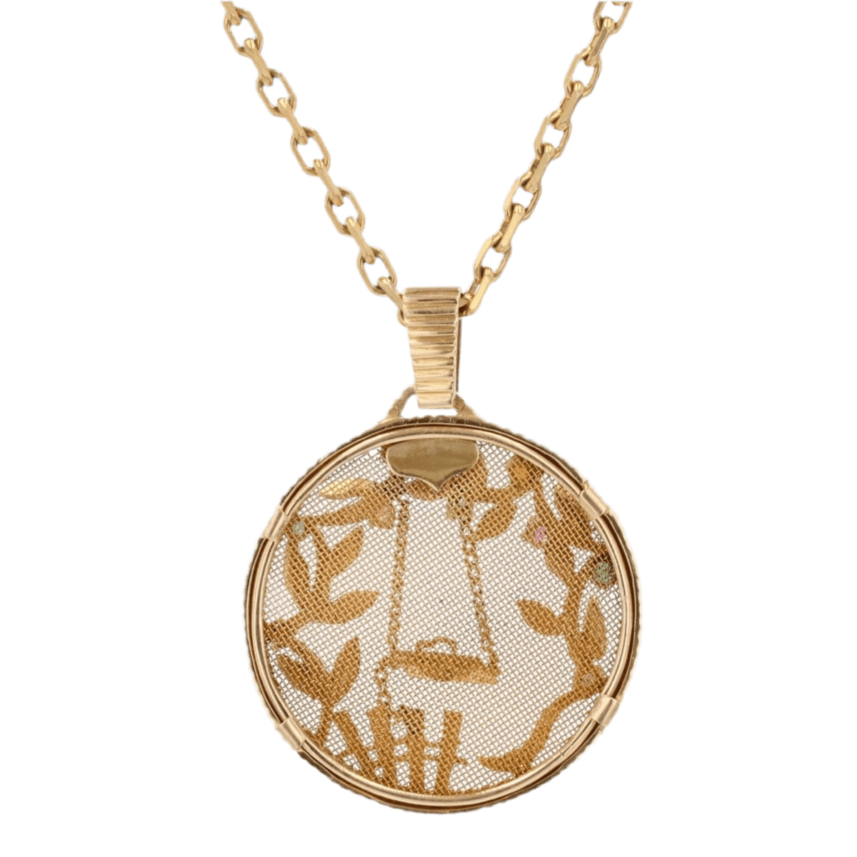 Pendentif en or jaune et émeraudes - Castafiore