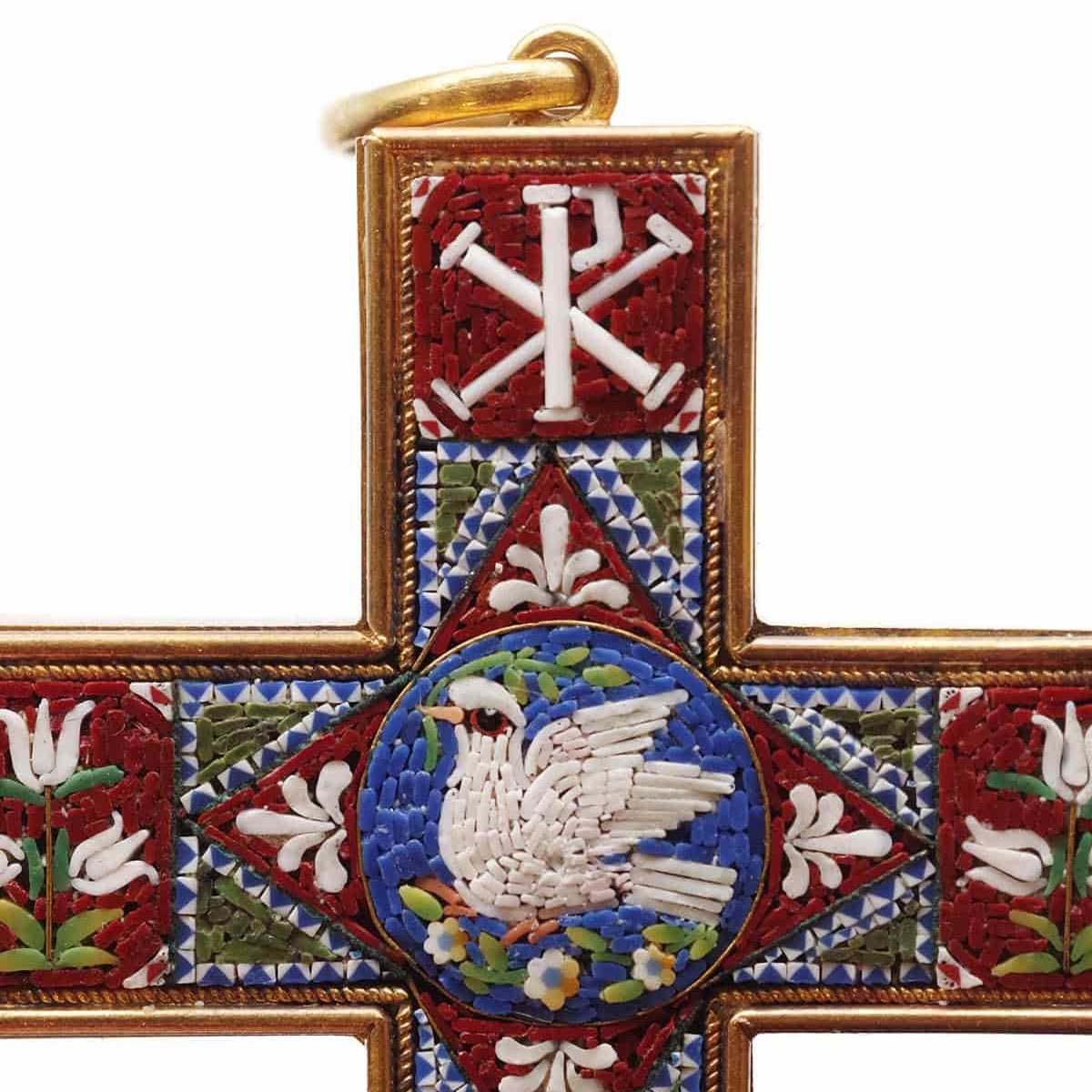 Pendentif en or jaune et mosaïques - Castafiore