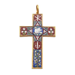 Pendentif en or jaune et mosaïques - Castafiore