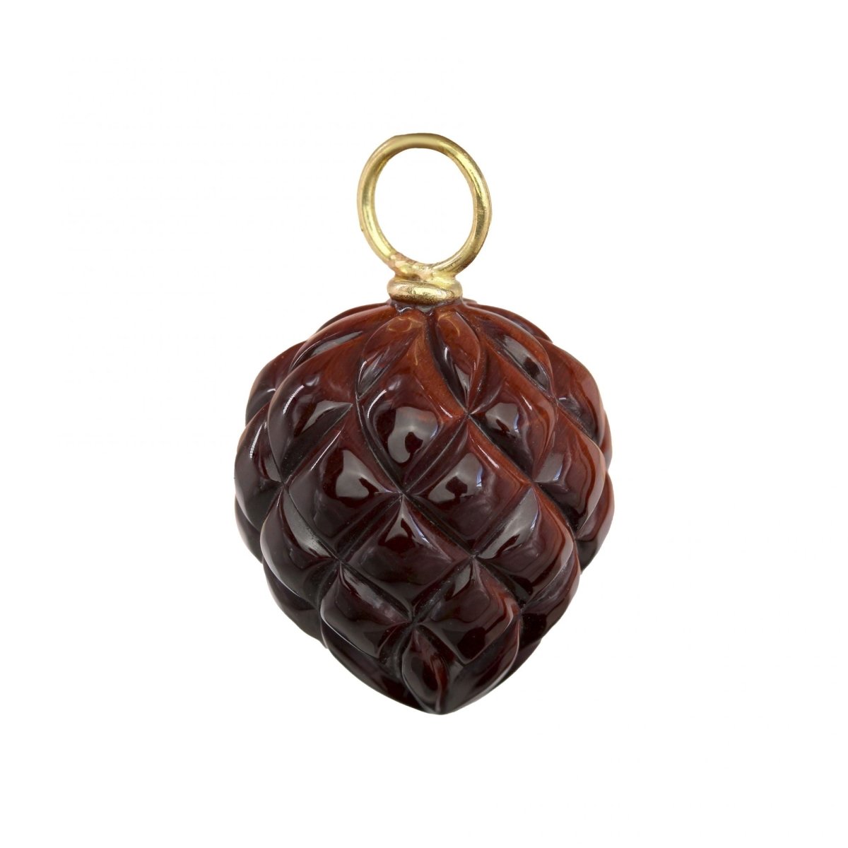 Pendentif en or jaune et oeil de tigre - Castafiore