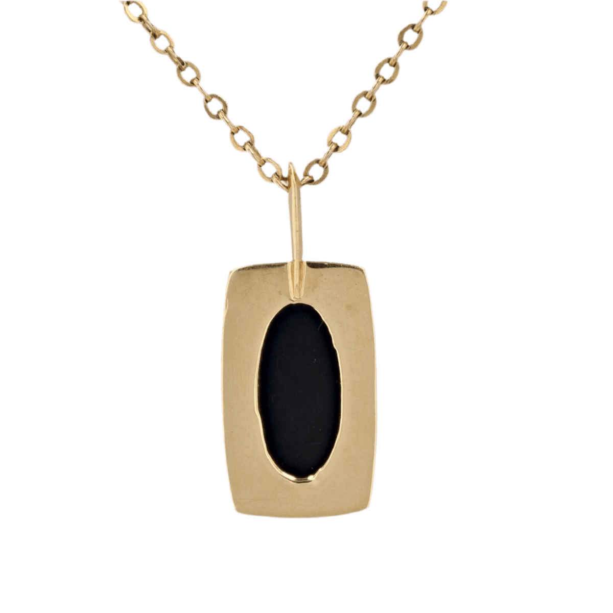 Pendentif en or jaune et onyx - Castafiore