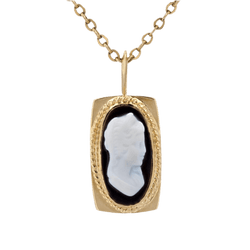 Pendentif en or jaune et onyx - Castafiore