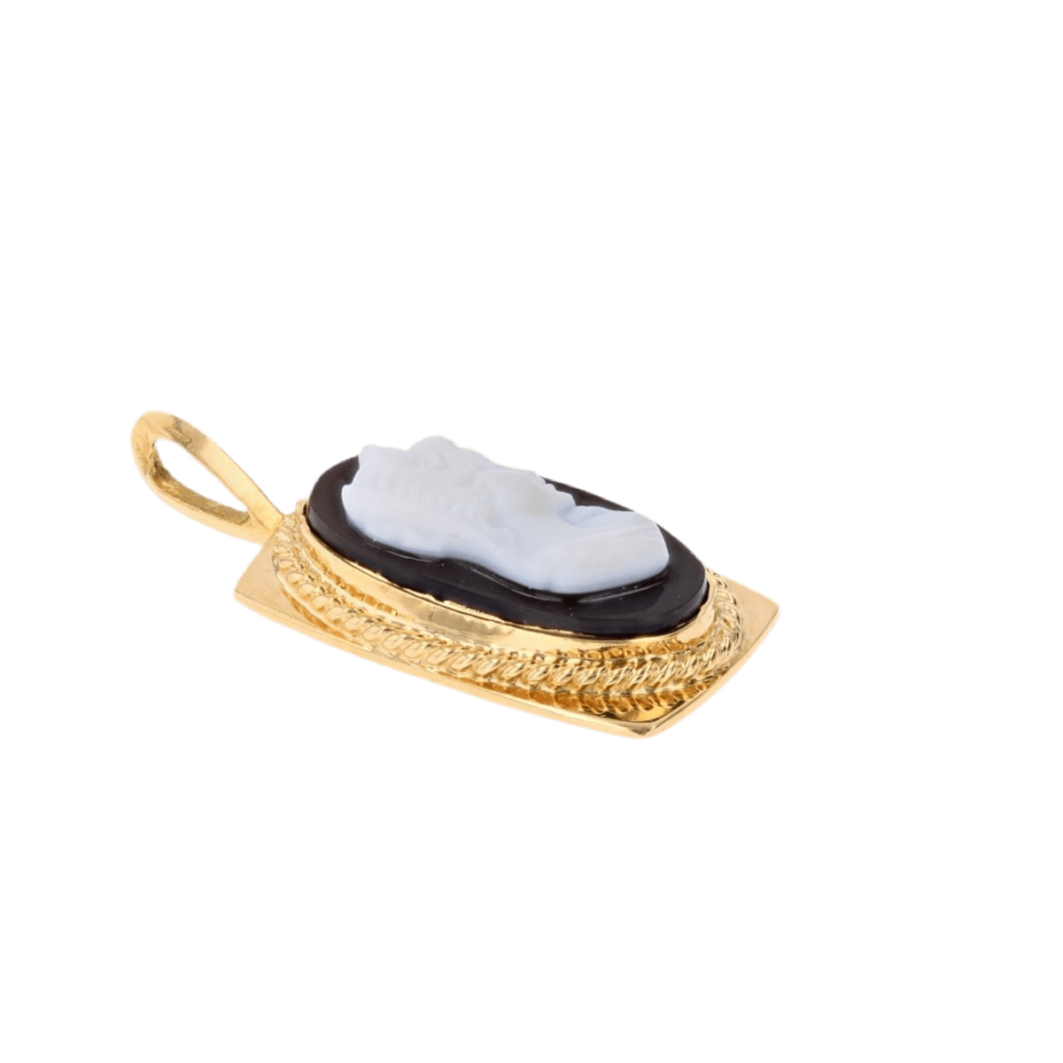 Pendentif en or jaune et onyx - Castafiore