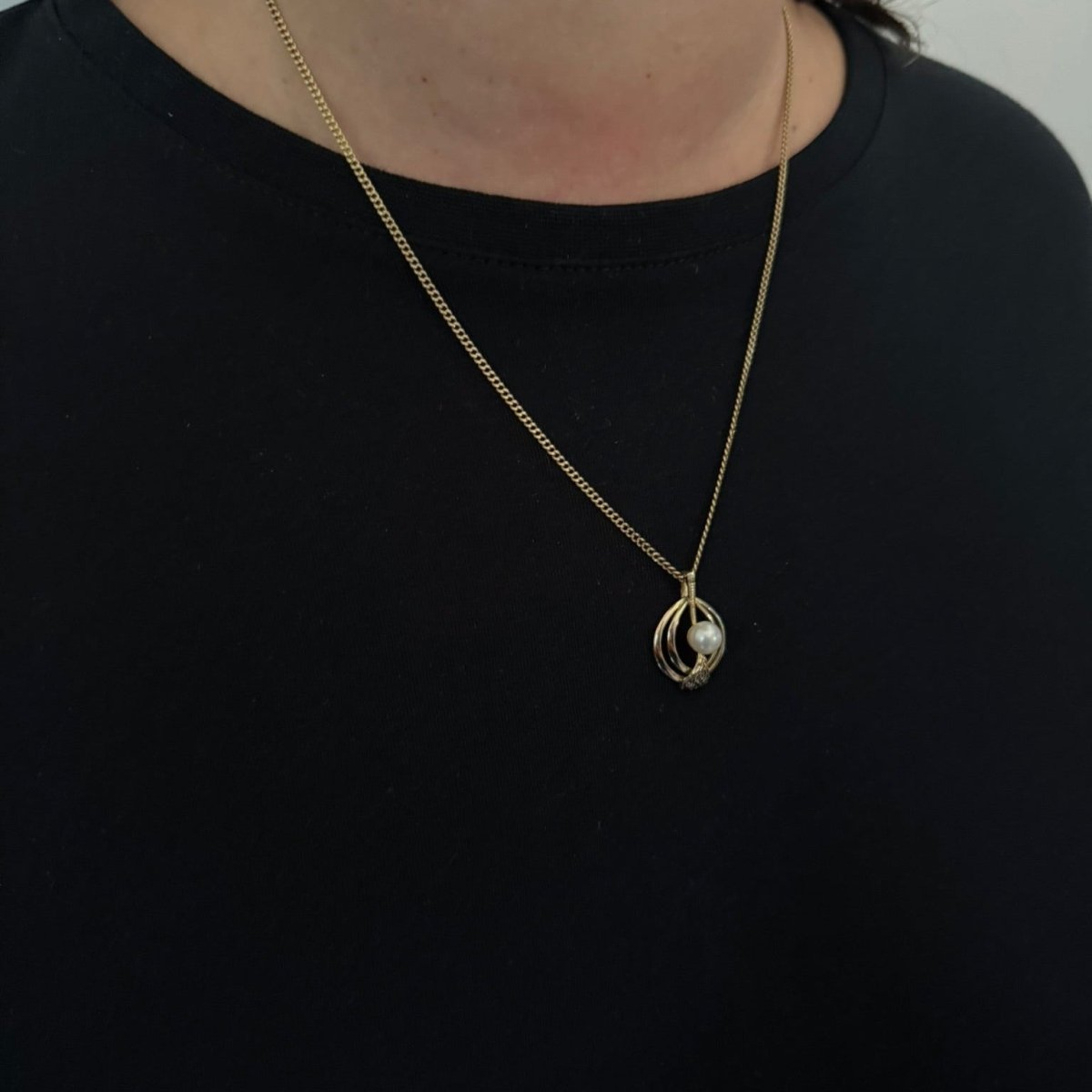 Pendentif en or jaune et perle - Castafiore