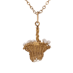 Pendentif en or jaune et perles - Castafiore