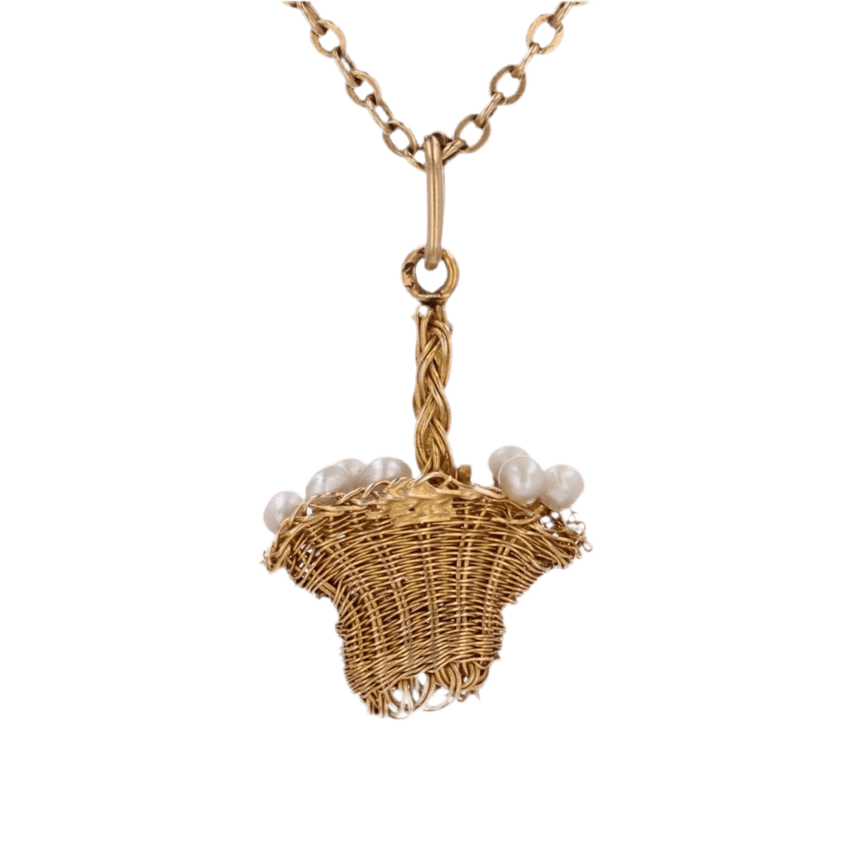 Pendentif en or jaune et perles - Castafiore