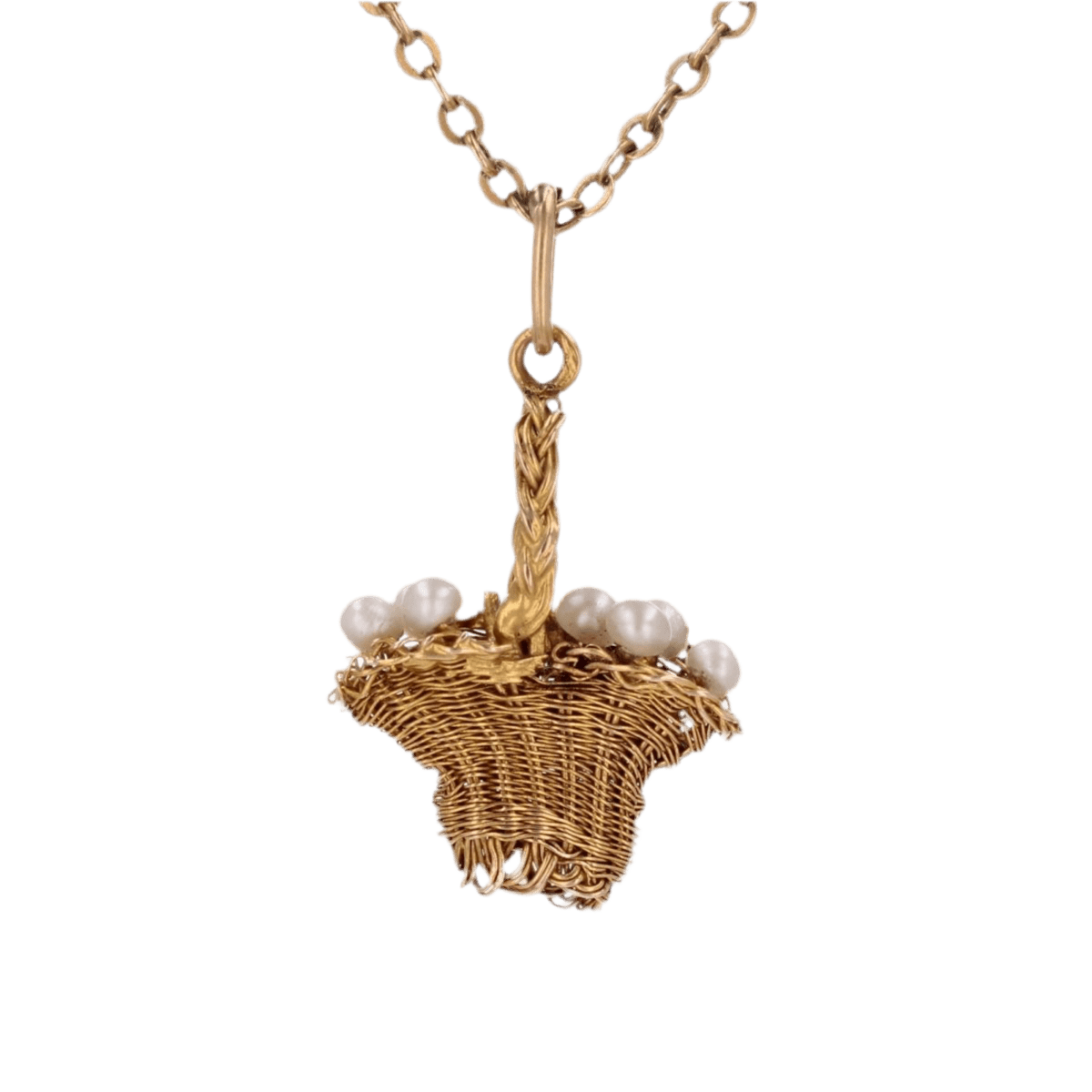 Pendentif en or jaune et perles - Castafiore
