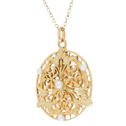 Pendentif en or jaune et perles - Castafiore