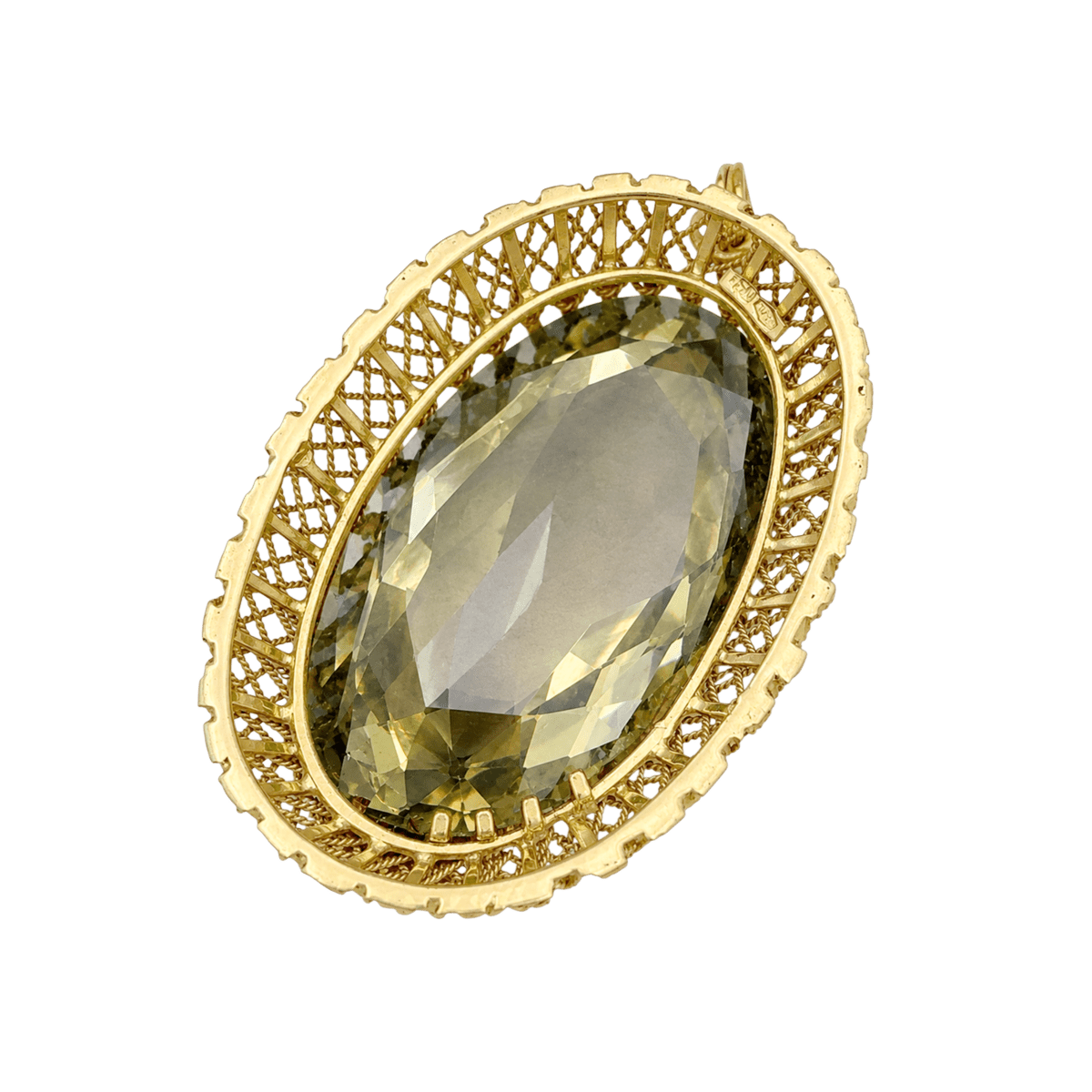 Pendentif en or jaune et prasiolite - Castafiore