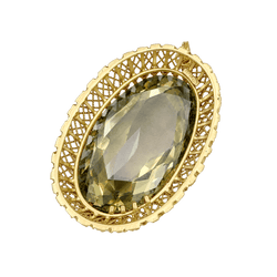 Pendentif en or jaune et prasiolite - Castafiore