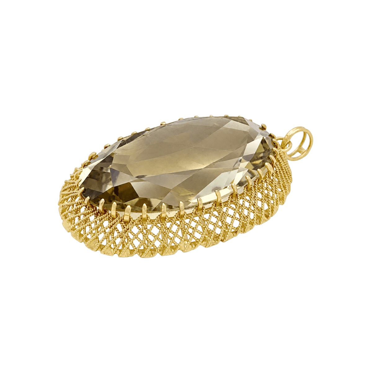 Pendentif en or jaune et prasiolite - Castafiore