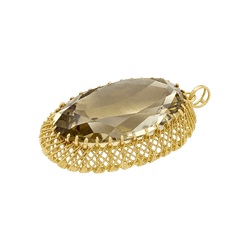 Pendentif en or jaune et prasiolite - Castafiore