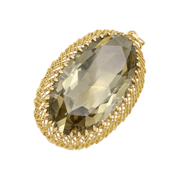 Pendentif en or jaune et prasiolite - Castafiore