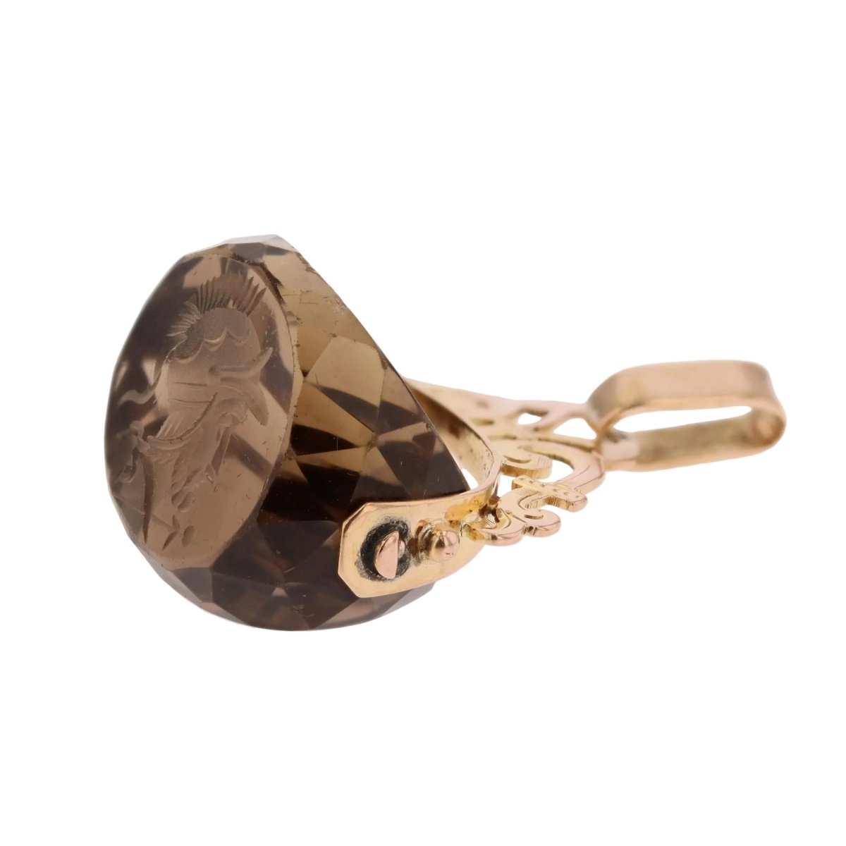 Pendentif en or jaune et quartz - Castafiore