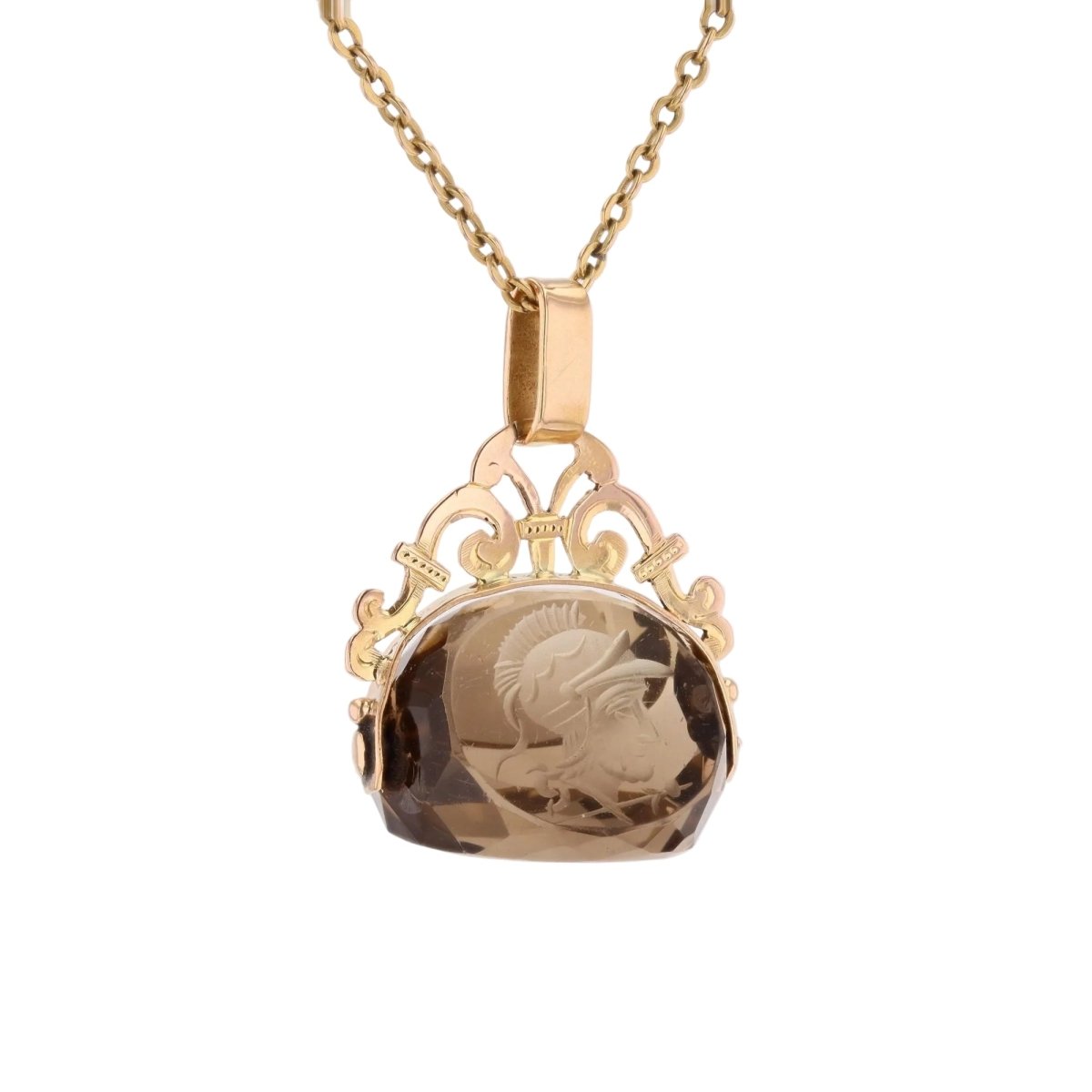 Pendentif en or jaune et quartz - Castafiore