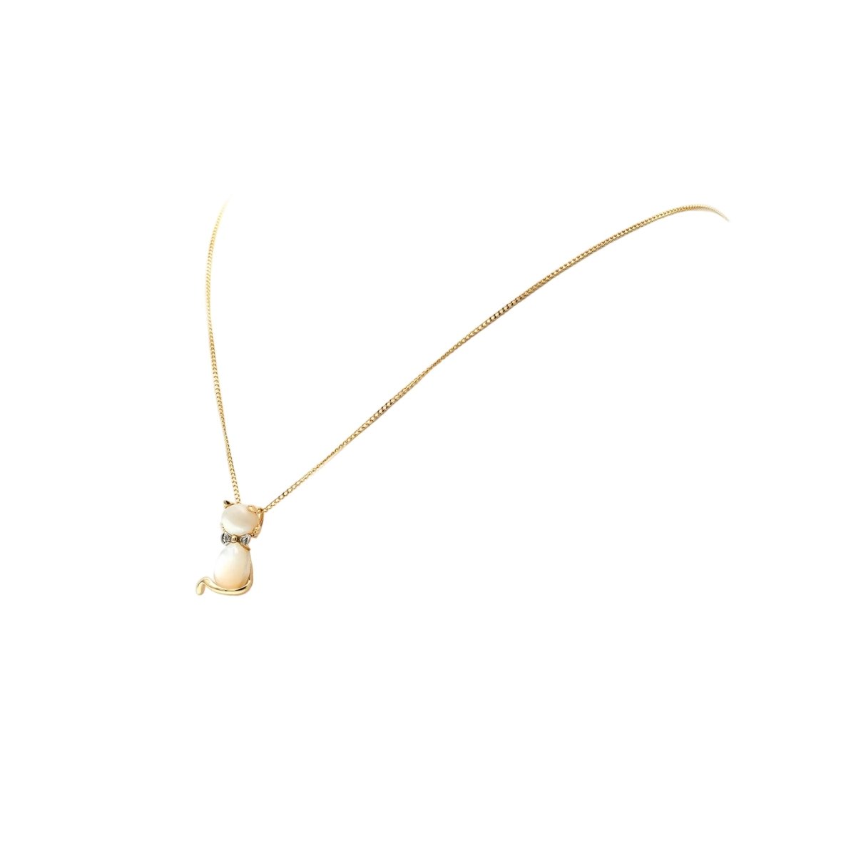 Pendentif en or jaune, nacre et diamants - Castafiore