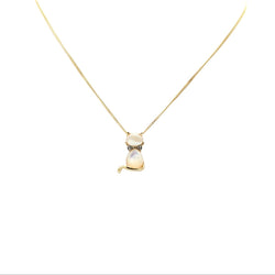 Pendentif en or jaune, nacre et diamants - Castafiore