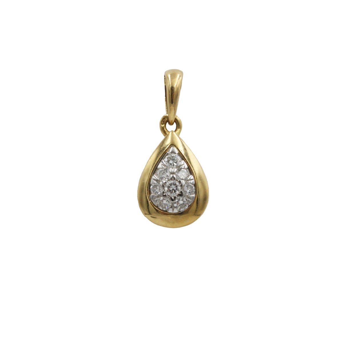 Pendentif en or jaune, or blanc et diamants - Castafiore