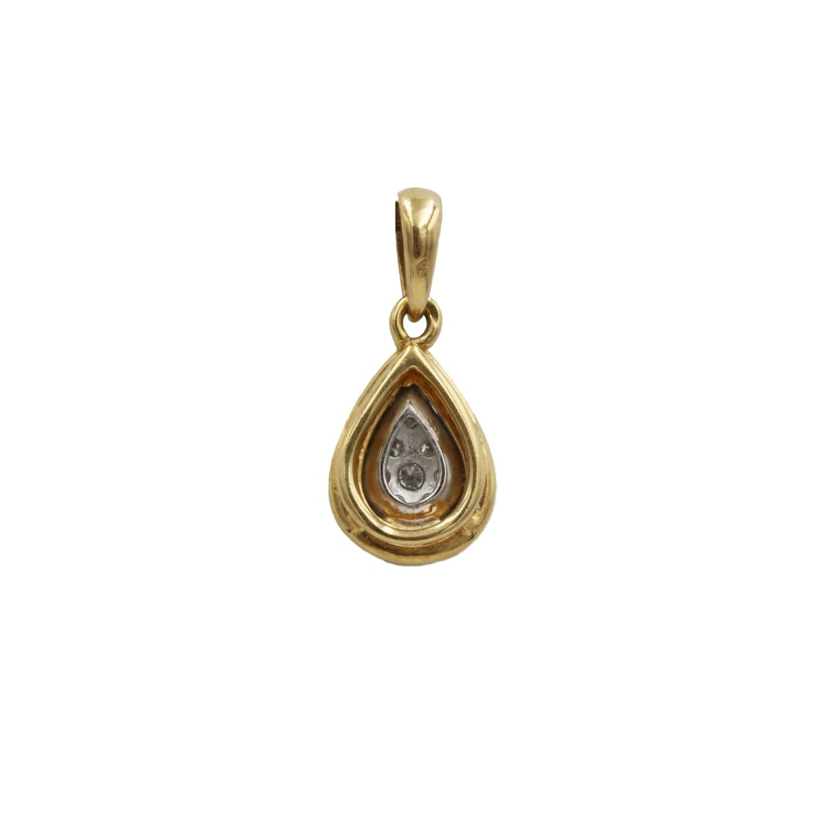 Pendentif en or jaune, or blanc et diamants - Castafiore