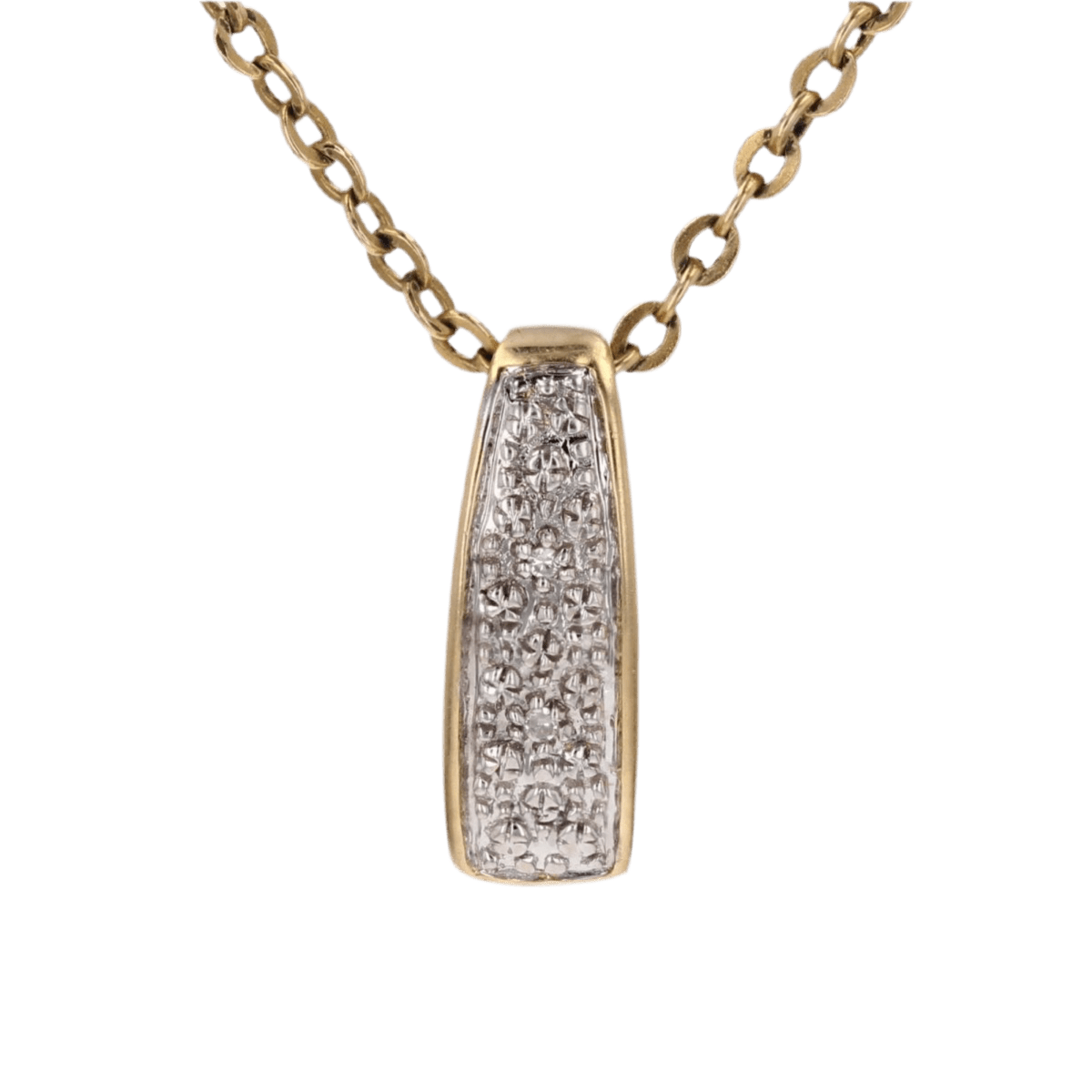 Pendentif en or jaune, or blanc et diamants - Castafiore