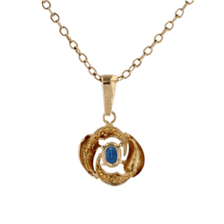 Pendentif en or jaune, or blanc et saphir - Castafiore