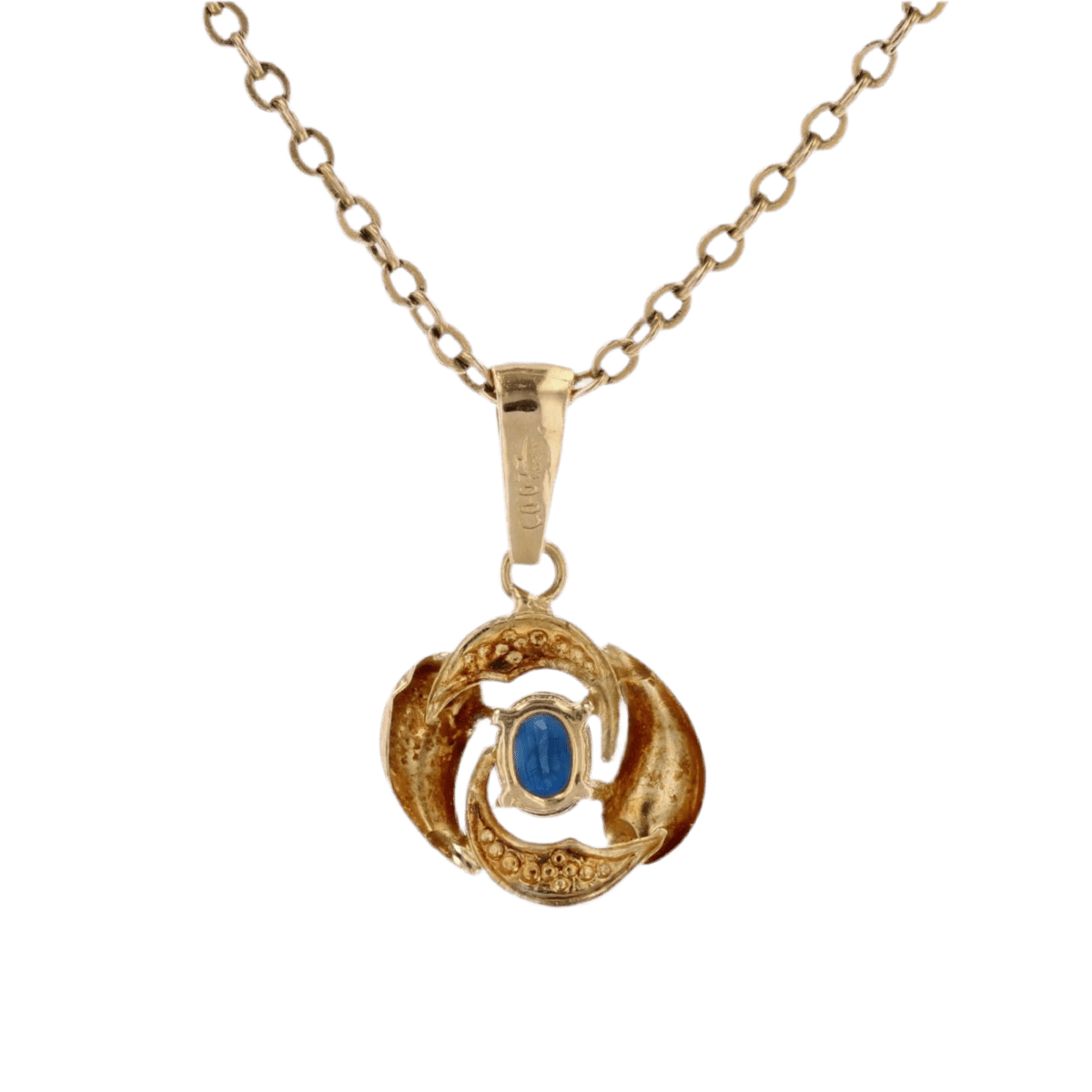 Pendentif en or jaune, or blanc et saphir - Castafiore