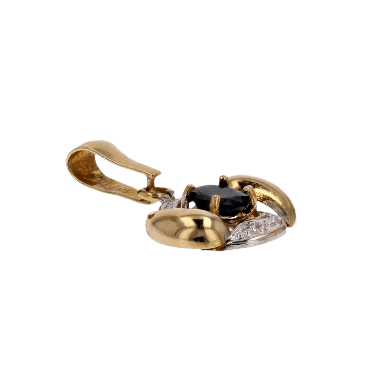 Pendentif en or jaune, or blanc et saphir - Castafiore
